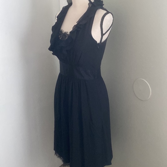 White House Black Market Black Lace Ruffle Dress - Picture 9 of 14